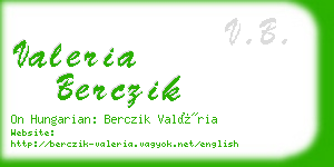 valeria berczik business card